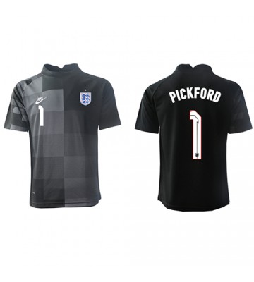 Anglia Jordan Pickford #1 Bramkarskie Koszulka Podstawowych MŚ 2022 Krótki Rękaw